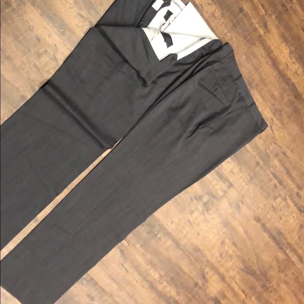 1 Canali grey dress slacks flat front- 2 avail